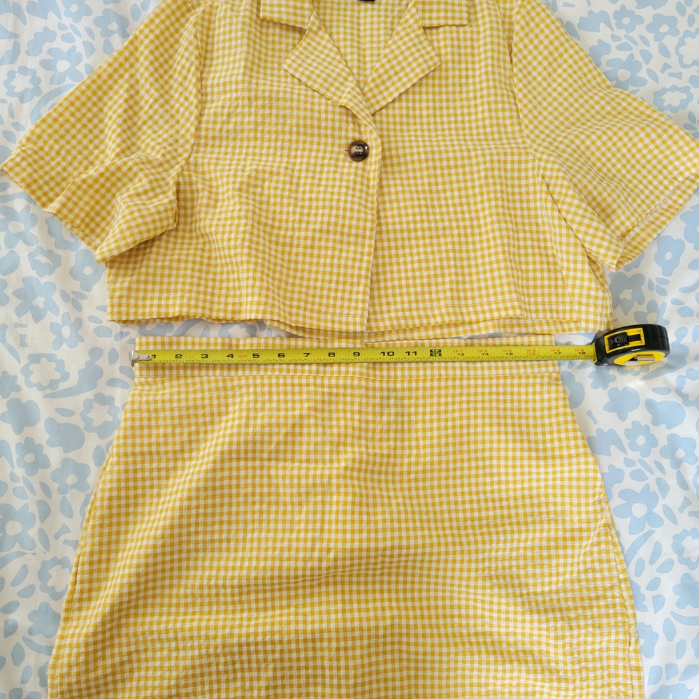 Yellow Gingham 2 Piece Set
